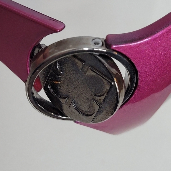 Liz Claiborne Women's Oversized Purple Ombre Metal Swivel Hinge Sunglasses - Picture 6 of 10